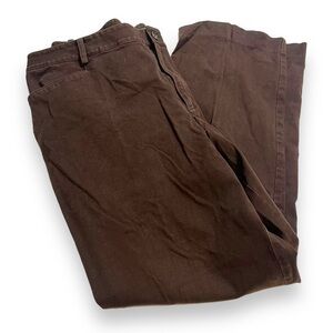 Lauren Ralph Lauren Brown Pants Size 16 Stretchy Cotton Blend Business Casual.